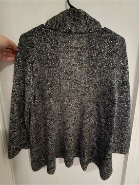 Eileen Fisher linen blend granny core cardigan SMALL soft and sparkly cottage